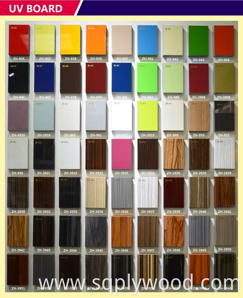 Zhihua High Gloss 18mm Marble Design UV MDF From Manufacturer (ZH1701)